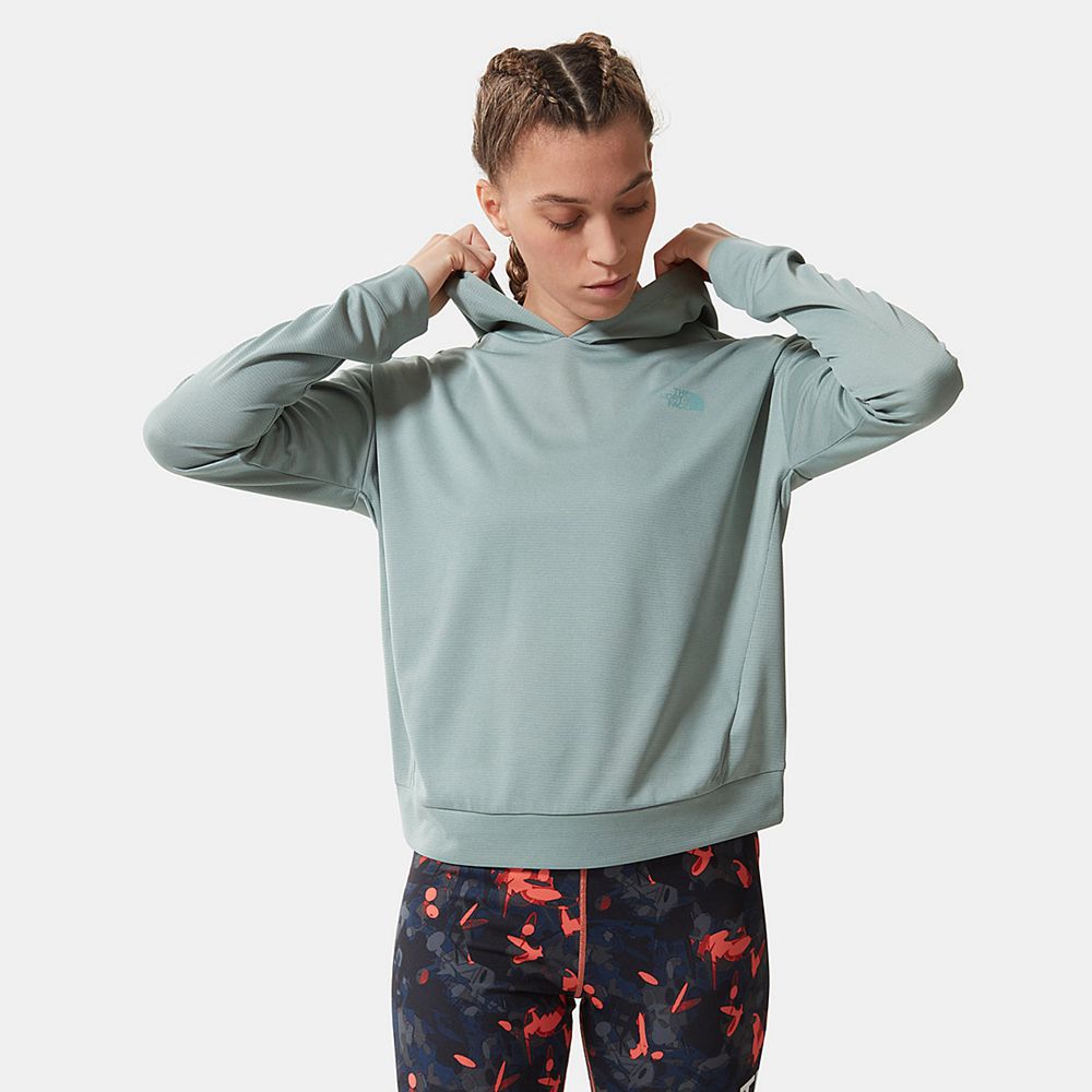 The North Face Hoodie Womens Australia - The North Face Wander Silver Blue Running & Training (JPZ-4